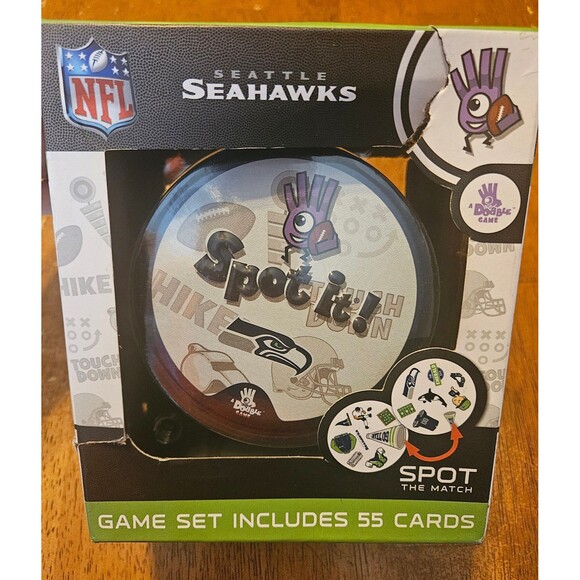 Spot It! Fun Card Game Seattle Seahawks NFL New in Box With Tags - Picture 1 of 6